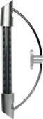 Kozijnthermometer metaal 20x2,5x2,5cm