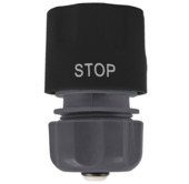 Slangkoppeling met waterstop voor slangen van 1/2'' inch (13mm).