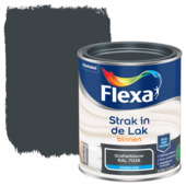 Flexa Strak in de Lak binnenlak zijdeglans RAL 7016 grafietblauw 750 ml