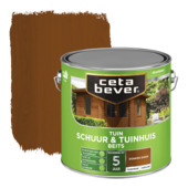 CetaBever Tuinbeits Schuur & Tuinhuis zijdeglans transparant donker eiken 2,5 liter