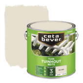 CetaBever Tuinhoutbeits zijdeglans dekkend RAL 9001 crème wit 2,5 liter