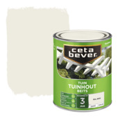 CetaBever Tuinhoutbeits zijdeglans dekkend RAL 9010 gebroken wit 750 ml