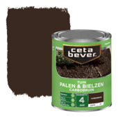 CetaBever Tuinbeits Palen & Bielzen mat dekkend carbobruin 750 ml
