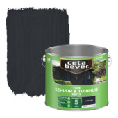 CetaBever Tuinbeits Schuur & Tuinhuis zijdeglans dekkend antraciet 2,5 liter