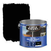 CetaBever snelbeits Gevel Hout zijdemat dekkend zwart 2,5 liter