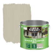 CetaBever Tuinbeits Schuur & Tuinhuis zijdeglans dekkend steengrijs 2,5 liter