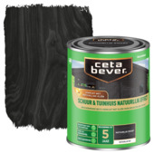 CetaBever Schuur & Tuinhuisbeits Natuurlijk Effect mat zwart 750 ml