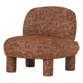 WOOOD fauteuil Linde terracotta dessin gestoffeerd