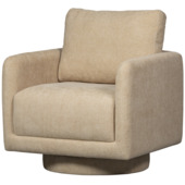WOOOD draaifauteuil Oscar chenille naturel