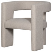 WOOOD fauteuil Tiwa bouclé beige