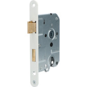 NEMEF 1200 serie insteekcilinderslot binnendeur met wit gelakte voorplaat Doorn 50mm PC 55mm