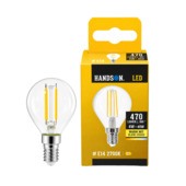 Handson led-kogellamp G45 E14 helder filament 4 W 470 lumen 2700 K
