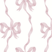 Cath Kidston Ribbon Bow vliesbehang roze 142048 - 5,2 m²