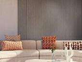 Lattenwand Acoustic zacht grijs eiken 260 x 30 cm