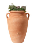 Garantia regenton Amfoor 360 L antiek terracotta kunststof 88 x 88 x 120 cm