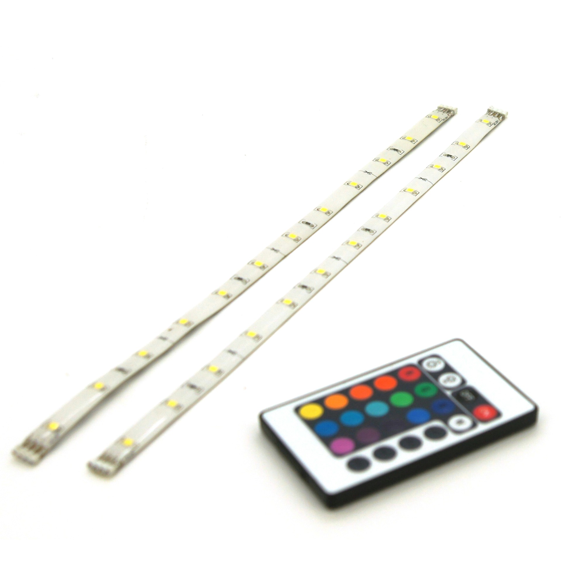 Prolight Led Strips Gekleurd 30 Cm Met Afstandsbediening Ip44 2 Stuks prolight kopen in de aanbieding