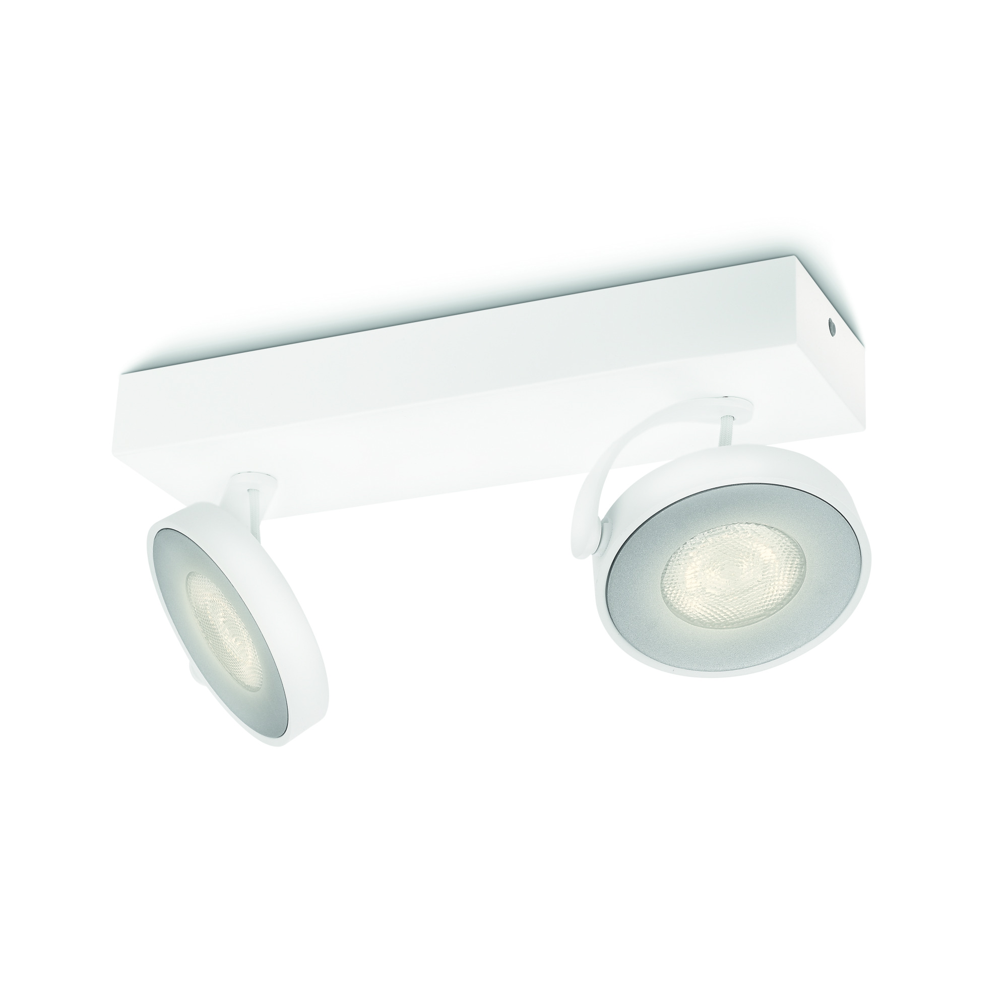 Philips Duospot Clockwork Wit Incl 2X Led 4W Dimbaar philips kopen in de aanbieding