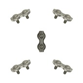 Dubbele staaldraadklemmen 2mm 5 stuks