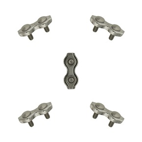 Dubbele staaldraadklemmen 2mm 5 stuks
