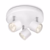 Philips triospot Star wit - Incl 3X LED 3W dimbaar