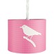 Hanglamp Fenna vogels fuchsia-wit