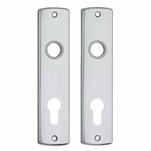 AXA langschild binnendeur aluminium kruk/cilinder 72 mm